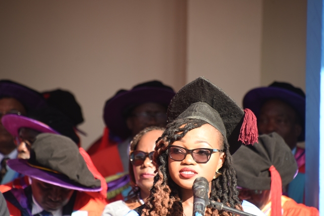 Bridget Neema Muse, valedictorian 62nd UoN graduation ceremony