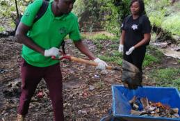 Meterology students from University of Nairobi cleanup Globe cinema on Nov 30, 2019