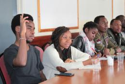 Student leaders in Chiromo Campus  engage in discussion on how to best publicize their events